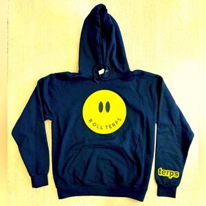 💕 NWOT Women’s UMD Jerzees Black Hoodie Sweatshirt, University of Maryland